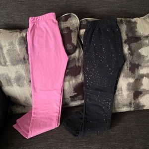 Girls Gap glitter leggings bundle size S EUC!